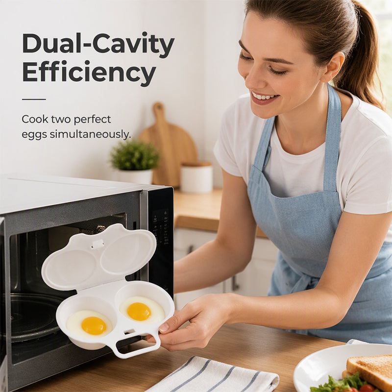 ⏰🔥LIMITED TIME 50% OFF!🔥50K+ SOLD! Microwave Egg Poacher with Lid & Handle🍳🥗