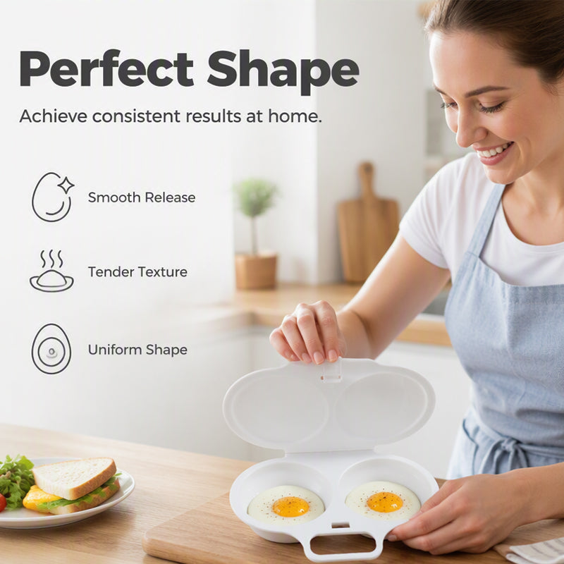 ⏰🔥LIMITED TIME 50% OFF!🔥50K+ SOLD! Microwave Egg Poacher with Lid & Handle🍳🥗