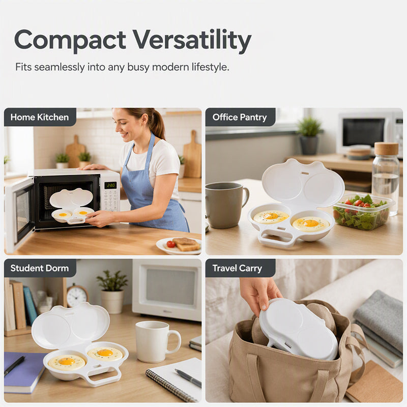 ⏰🔥LIMITED TIME 50% OFF!🔥50K+ SOLD! Microwave Egg Poacher with Lid & Handle🍳🥗