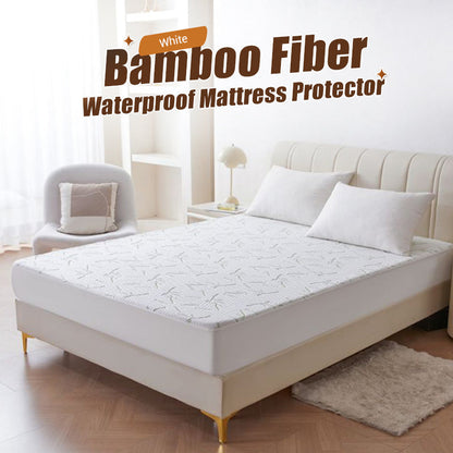 🛏️ LIMITED-TIME 50% OFF ✨ Bamboo Fiber Waterproof Mattress Protector — Noiseless TPU, Breathable & 360° Deep Pocket Snug Fit 🌱