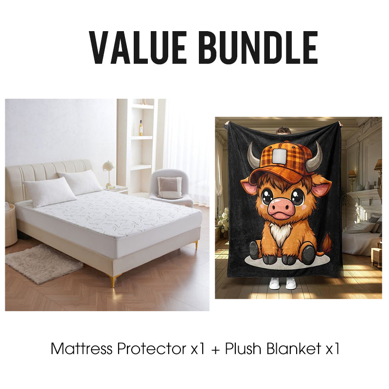 🛏️ LIMITED-TIME 50% OFF ✨ Bamboo Fiber Waterproof Mattress Protector — Noiseless TPU, Breathable & 360° Deep Pocket Snug Fit 🌱