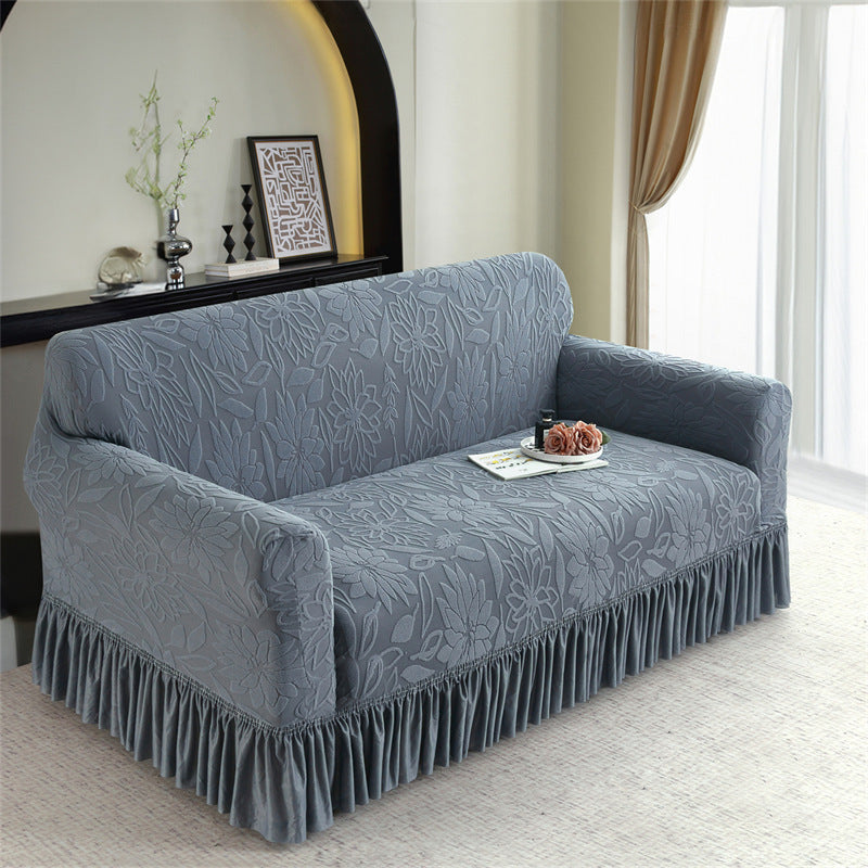 🏡✨50% OFF! 🛋️🛡️ Thickened Non-Slip Full Coverage Sofa Slipcover – Stylish Ruffle Skirt, Elastic Fit & Full Protection. Over 27,463 Sofas Refreshed!✨