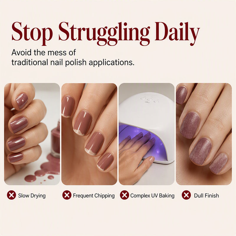 📢50% Off！💅uick Dry Metallic Nail Polish
