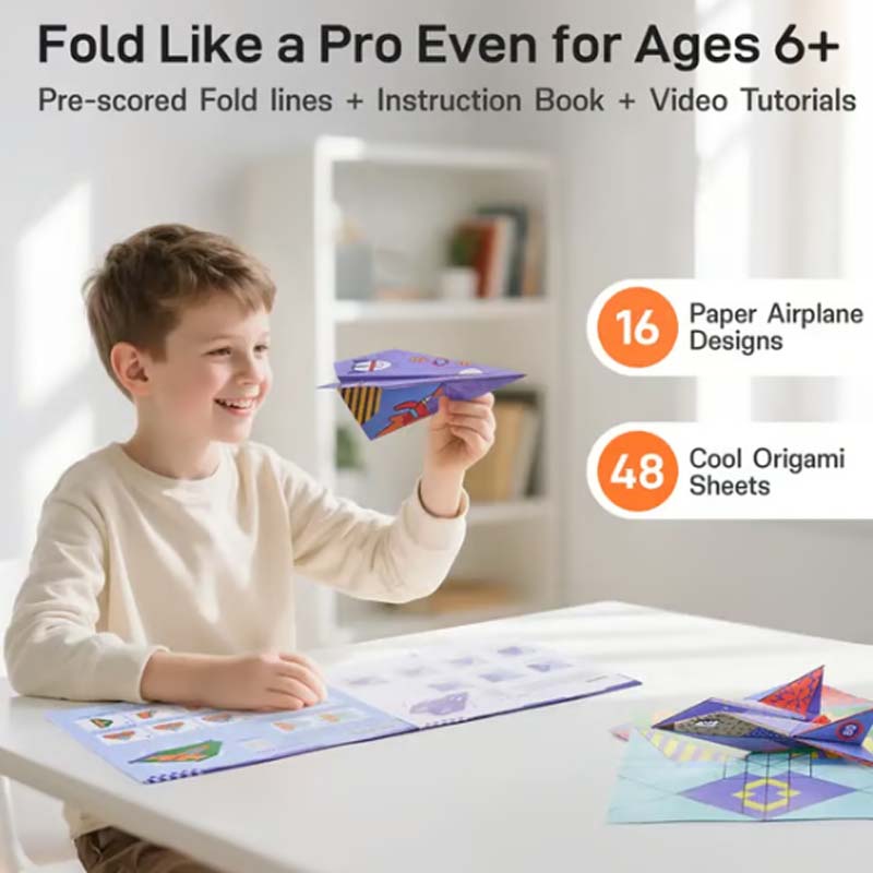 📢📢57% OFF !! ⏰Creative DIY Paper Airplane Set For Kids