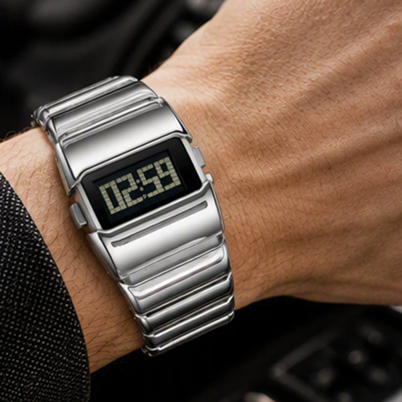 ⏳🔥LIMITED-TIME 50% OFF! ⏰✨ Premium Feel, All-Day Comfort – Luxury Digital Watch with Adjustable Metal Strap. Free UK Delivery