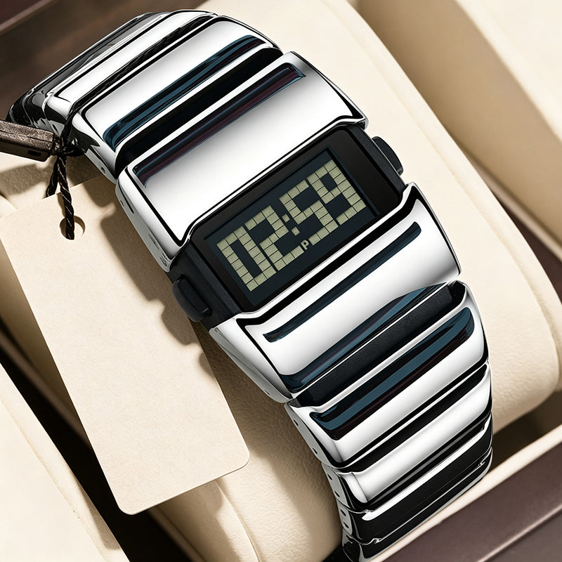 ⏳🔥LIMITED-TIME 50% OFF! ⏰✨ Premium Feel, All-Day Comfort – Luxury Digital Watch with Adjustable Metal Strap. Free UK Delivery