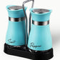 🐧🧂Penguin Salt & Pepper Shaker Set with Holder – Stainless Steel & Glass