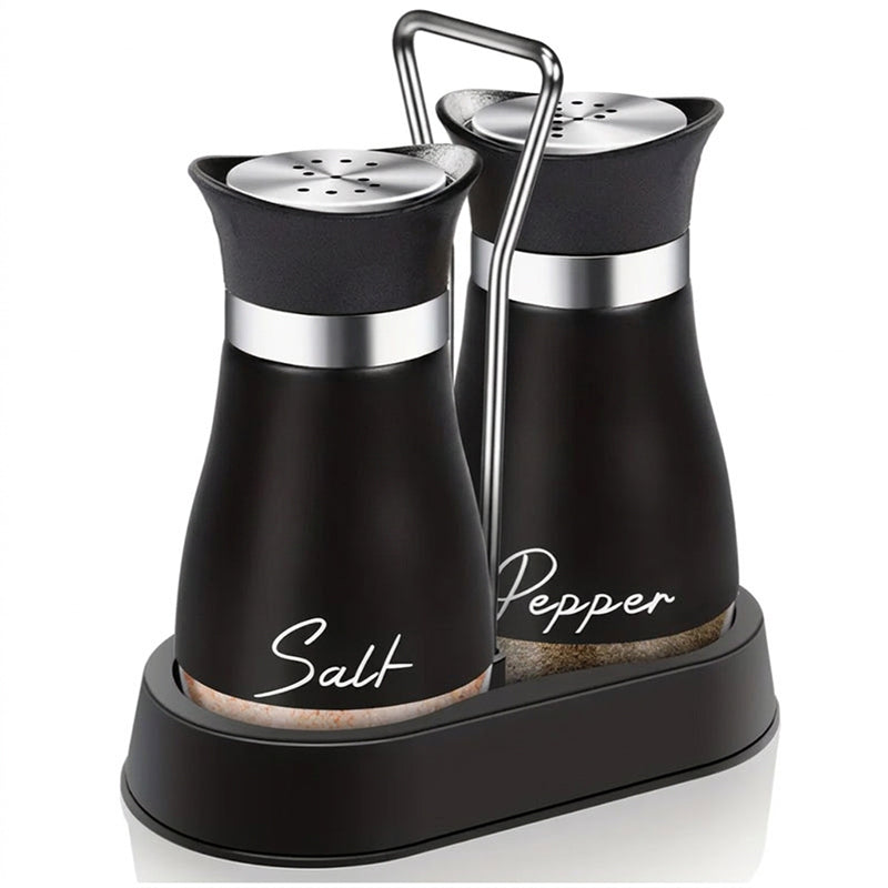 🐧🧂Penguin Salt & Pepper Shaker Set with Holder – Stainless Steel & Glass