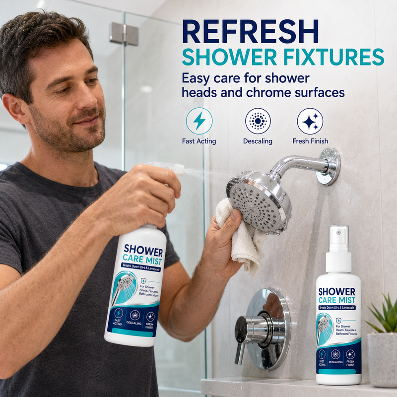 ⏰🔥LIMITED TIME 50% OFF!🔥50K+ SOLD! 🚿 Fast-Acting Limescale Remover Spray for Showerheads and Faucets