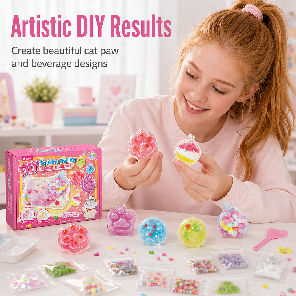 ⏰🔥LIMITED TIME 50% OFF!🔥50K+ SOLD! 🧁DIY Fried Ice Squishy Toy Kit with Cat Claw Design for Kids