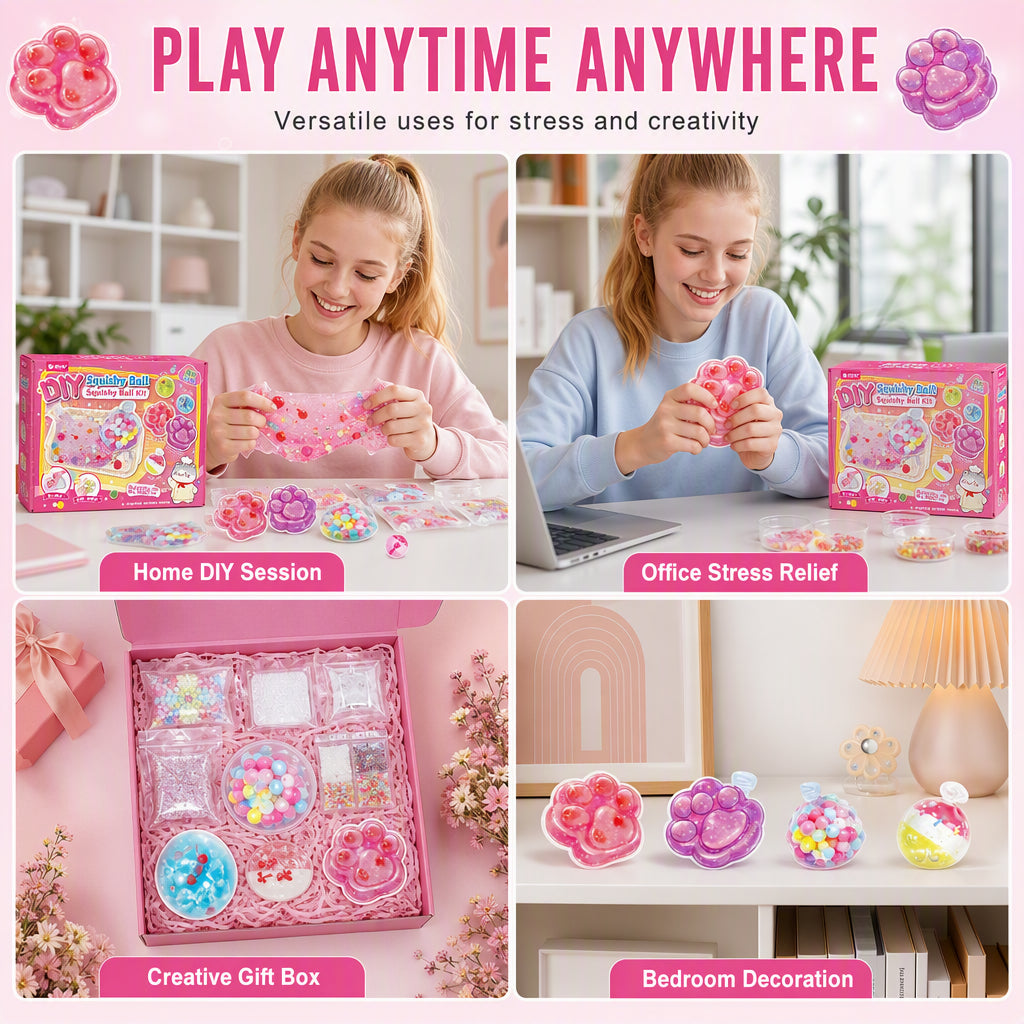 ⏰🔥LIMITED TIME 50% OFF!🔥50K+ SOLD! 🧁DIY Fried Ice Squishy Toy Kit with Cat Claw Design for Kids
