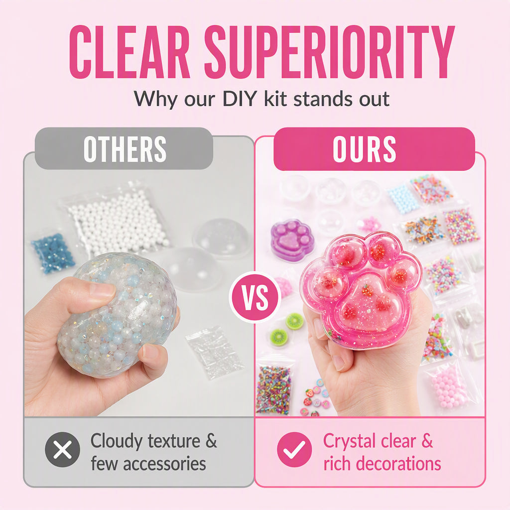 ⏰🔥LIMITED TIME 50% OFF!🔥50K+ SOLD! 🧁DIY Fried Ice Squishy Toy Kit with Cat Claw Design for Kids