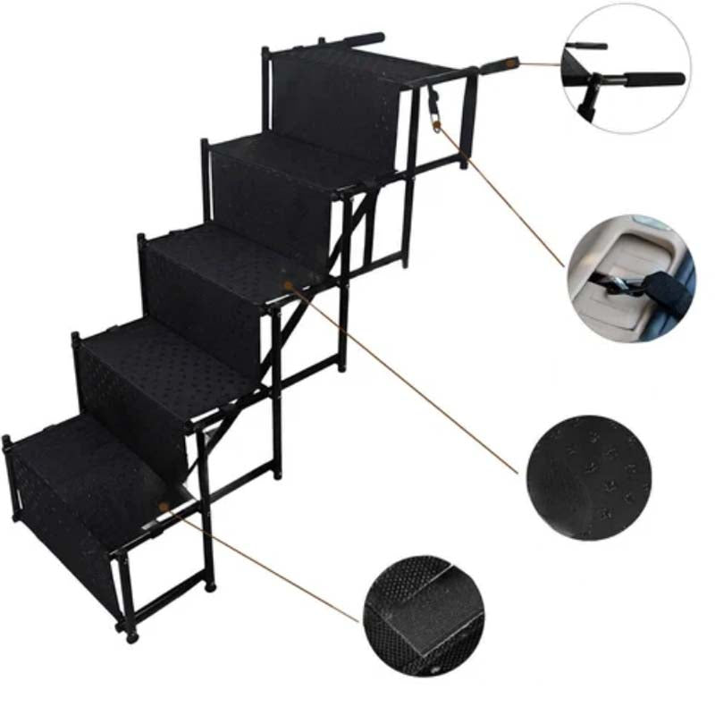 ⏳Time-Limited Special⏰Portable Foldable Non-Slip Dog Car Stairs – Heavy-Duty Support, Reinforced Grips & Compact Design ✨