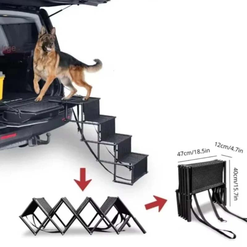 ⏳Time-Limited Special⏰Portable Foldable Non-Slip Dog Car Stairs – Heavy-Duty Support, Reinforced Grips & Compact Design ✨