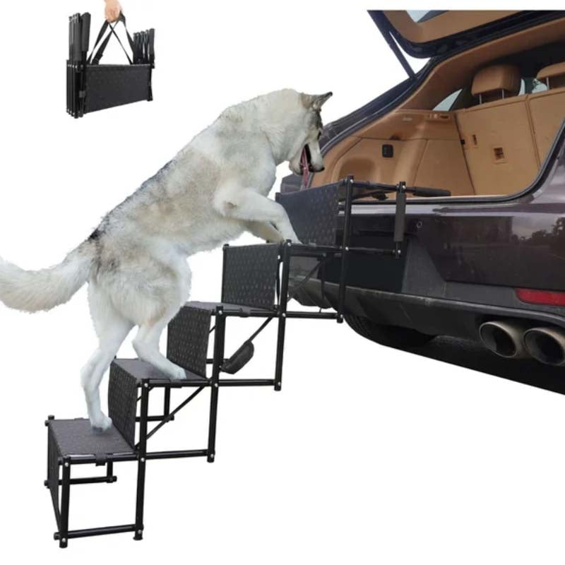 ⏳Time-Limited Special⏰Portable Foldable Non-Slip Dog Car Stairs – Heavy-Duty Support, Reinforced Grips & Compact Design ✨