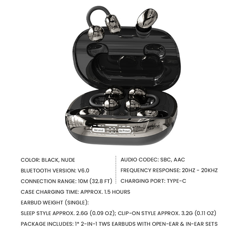 🎉 2026 Sale — Over 19,000 Sold! 🎧 2-in-1 TWS Earbuds – Open-Ear for Workouts & In-Ear for Sleep – Two Sets, One Price! ✨