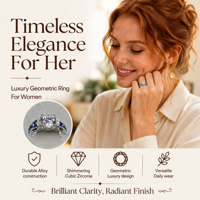 ⏳🔥LIMITED-TIME 50% OFF! ⏰💍✨ Elegant Cubic Zirconia Cocktail Ring