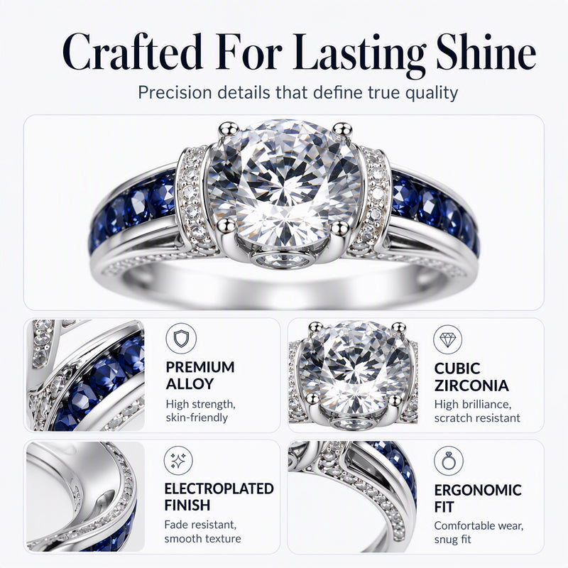 ⏳🔥LIMITED-TIME 50% OFF! ⏰💍✨ Elegant Cubic Zirconia Cocktail Ring