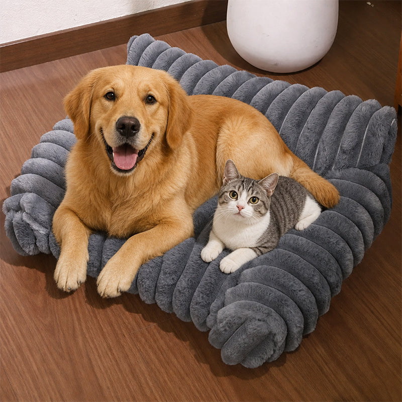🐾✨50% OFF! 🐱🐶 Cozy Sofa Pet Bed – Ultra-Comfortable, Raised Bolster Edges & Super-Soft Ribbed Plush. Over 11,382 Happy Pets Sleeping in Style!✨