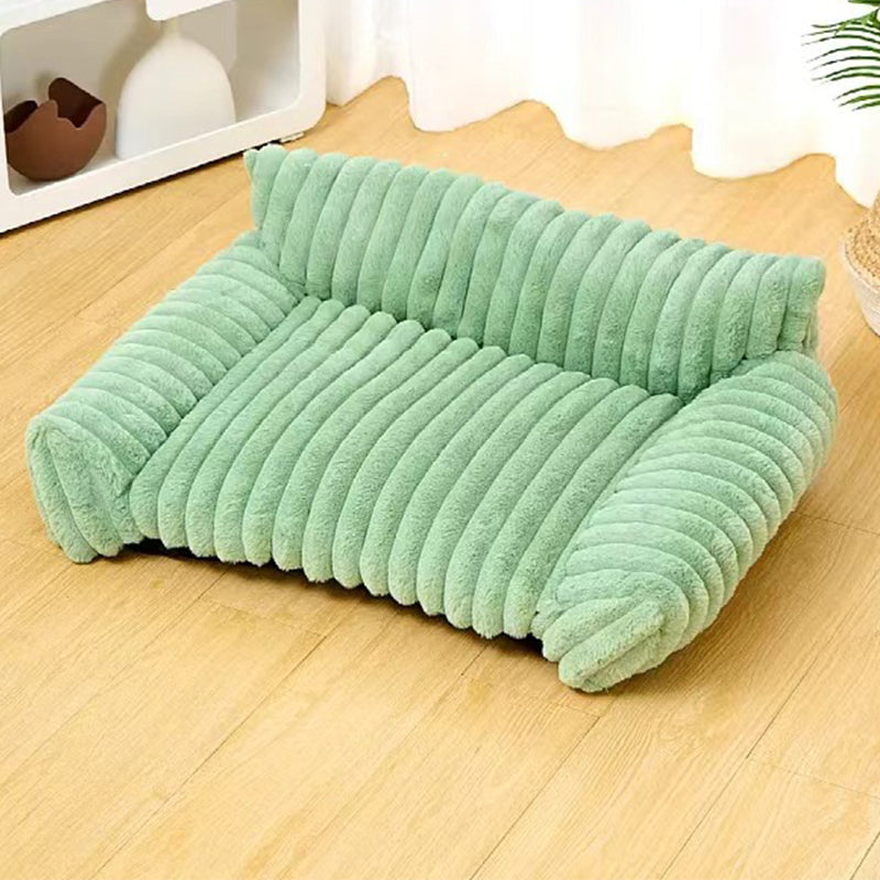 🐾✨50% OFF! 🐱🐶 Cozy Sofa Pet Bed – Ultra-Comfortable, Raised Bolster Edges & Super-Soft Ribbed Plush. Over 11,382 Happy Pets Sleeping in Style!✨