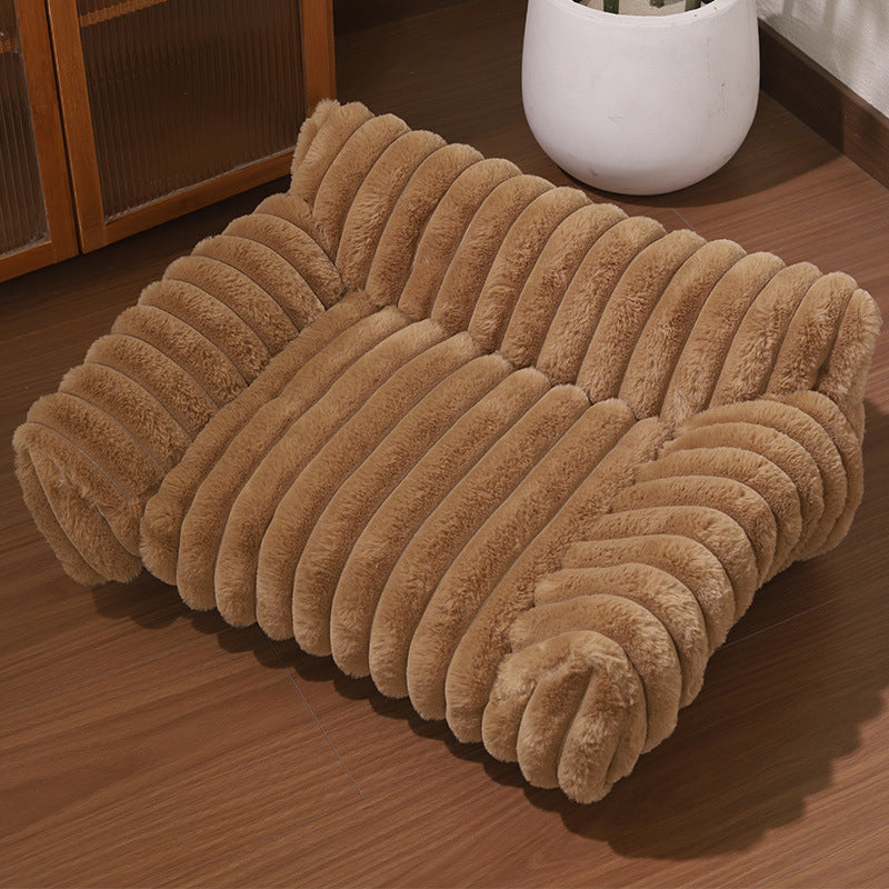 🐾✨50% OFF! 🐱🐶 Cozy Sofa Pet Bed – Ultra-Comfortable, Raised Bolster Edges & Super-Soft Ribbed Plush. Over 11,382 Happy Pets Sleeping in Style!✨