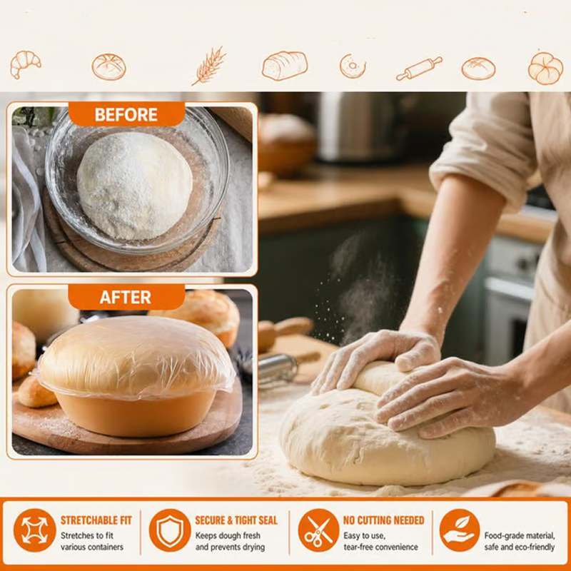 💸Great Value 300/500PCS Disposable Elastic Food Bowl Covers Universal Stretch Fresh‑Keeping Covers for Bowls, Plates & Leftovers