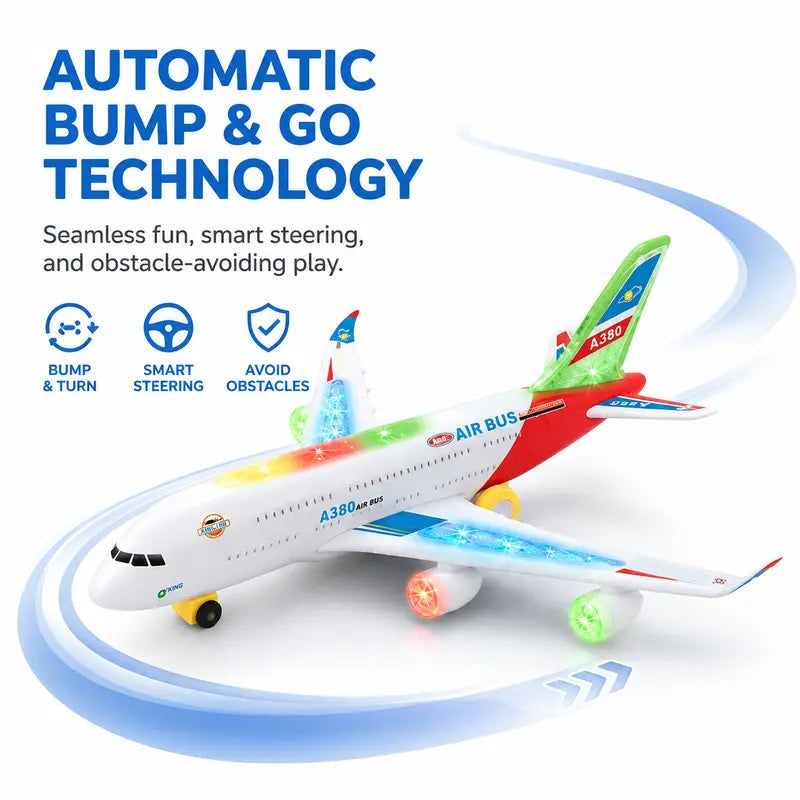 ✈️ 50% OFF NOW! 💡 Electric Model Aircraft with Sound & LED Lights – Realistic sounds, glowing lights & easy control – Perfect for indoor & outdoor fun ✨
