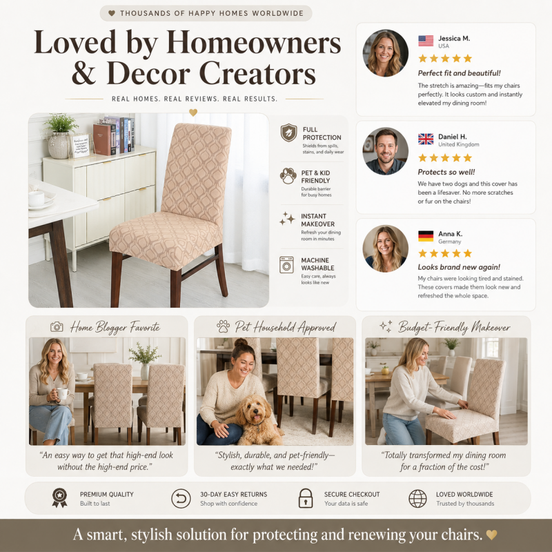 🪑 LIMITED‑TIME 50% OFF! ✨ Universal Stretch Chair Seat Covers – Stain‑Resistant, Non‑Slip, Washable Home Decor 🏡