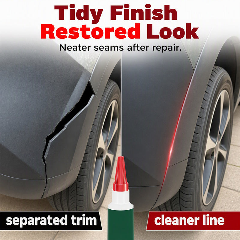 🥳2026 HOT SALE🥳💞50K+ SOLD! 🚗🔧 50% OFF! Bumper Repair Adhesive – Precision nozzle for trim, edge & gap repairs. White formula blends with most bumpers. – lowest price online! 🛡️✨