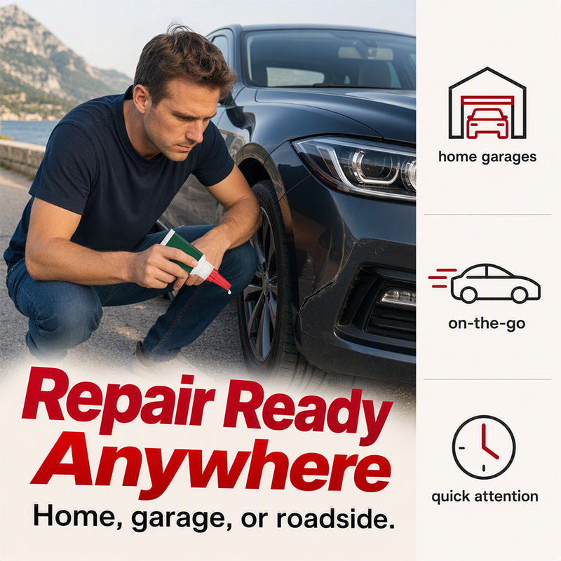 🥳2026 HOT SALE🥳💞50K+ SOLD! 🚗🔧 50% OFF! Bumper Repair Adhesive – Precision nozzle for trim, edge & gap repairs. White formula blends with most bumpers. – lowest price online! 🛡️✨