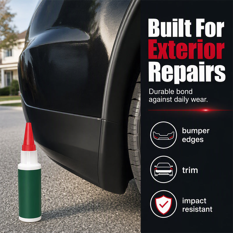 🥳2026 HOT SALE🥳💞50K+ SOLD! 🚗🔧 50% OFF! Bumper Repair Adhesive – Precision nozzle for trim, edge & gap repairs. White formula blends with most bumpers. – lowest price online! 🛡️✨