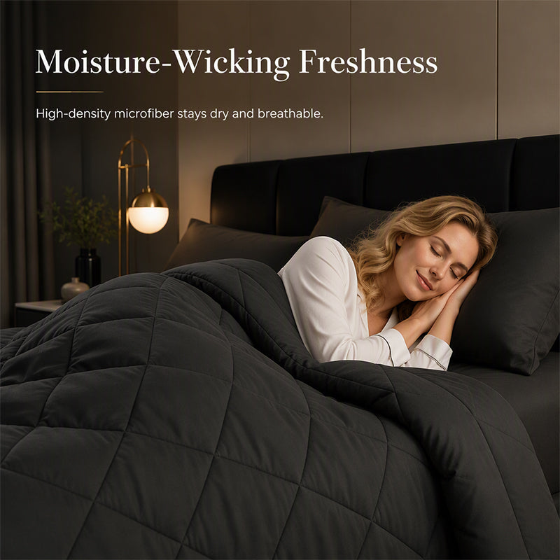 🛏️☁️Quilted Microfiber Duvet Set | Evenly Distributed Filling