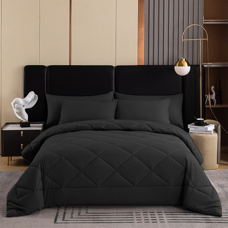 🛏️☁️Quilted Microfiber Duvet Set | Evenly Distributed Filling