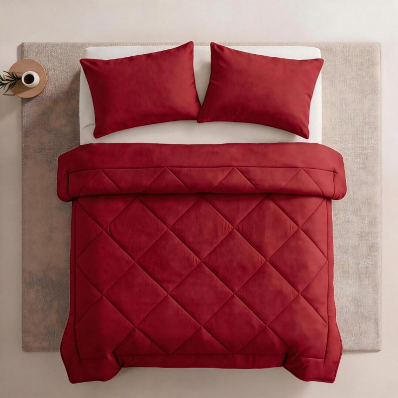 🛏️☁️Quilted Microfiber Duvet Set | Evenly Distributed Filling