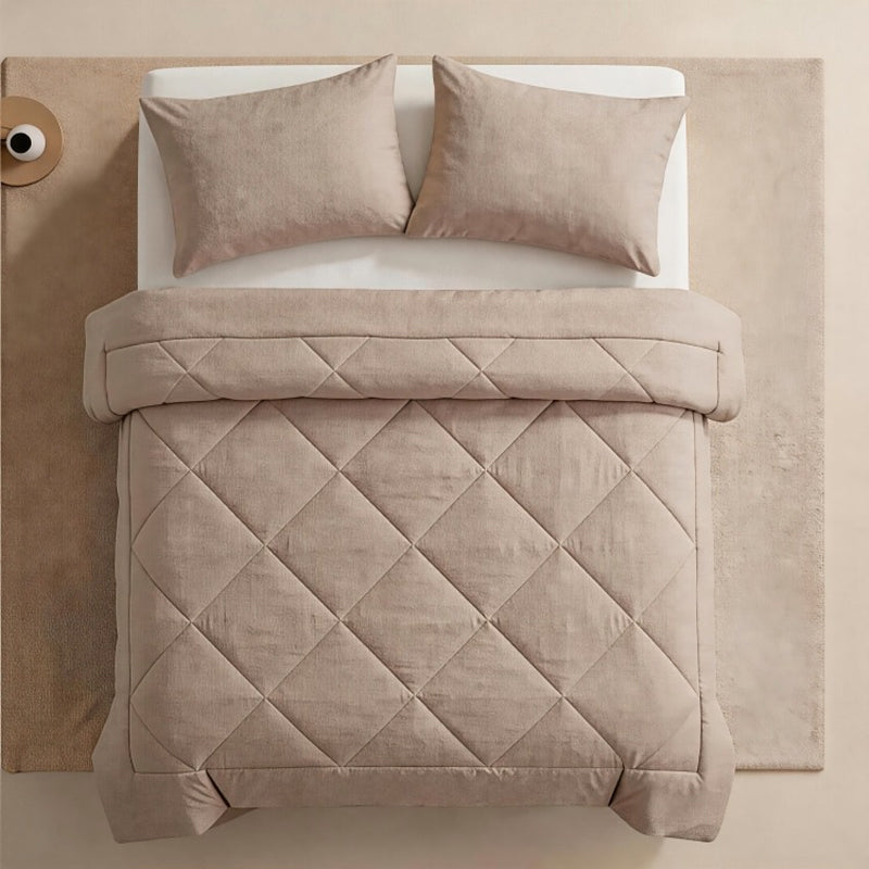 🛏️☁️Quilted Microfiber Duvet Set | Evenly Distributed Filling
