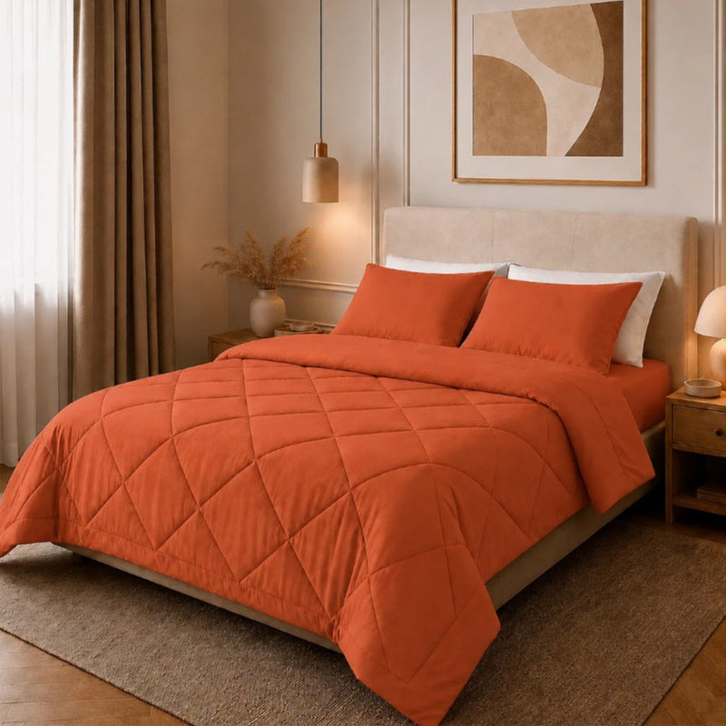 🛏️☁️Quilted Microfiber Duvet Set | Evenly Distributed Filling