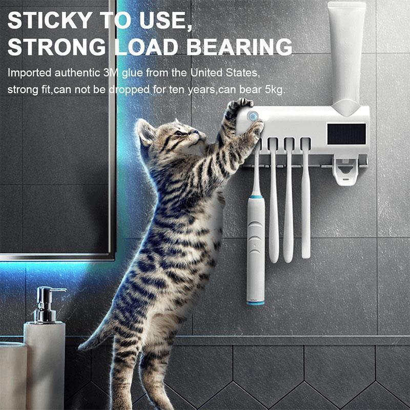 🎉 2026 Sale — Over 33,000 Sold!🦷 Wall‑Mounted UV Toothbrush Sanitizer‑No‑Drill 3‑in‑1 Bathroom Holder 🚿