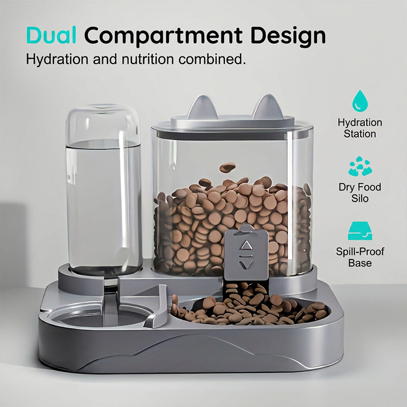 2-in-1 Pet Feeder and Water Dispenser