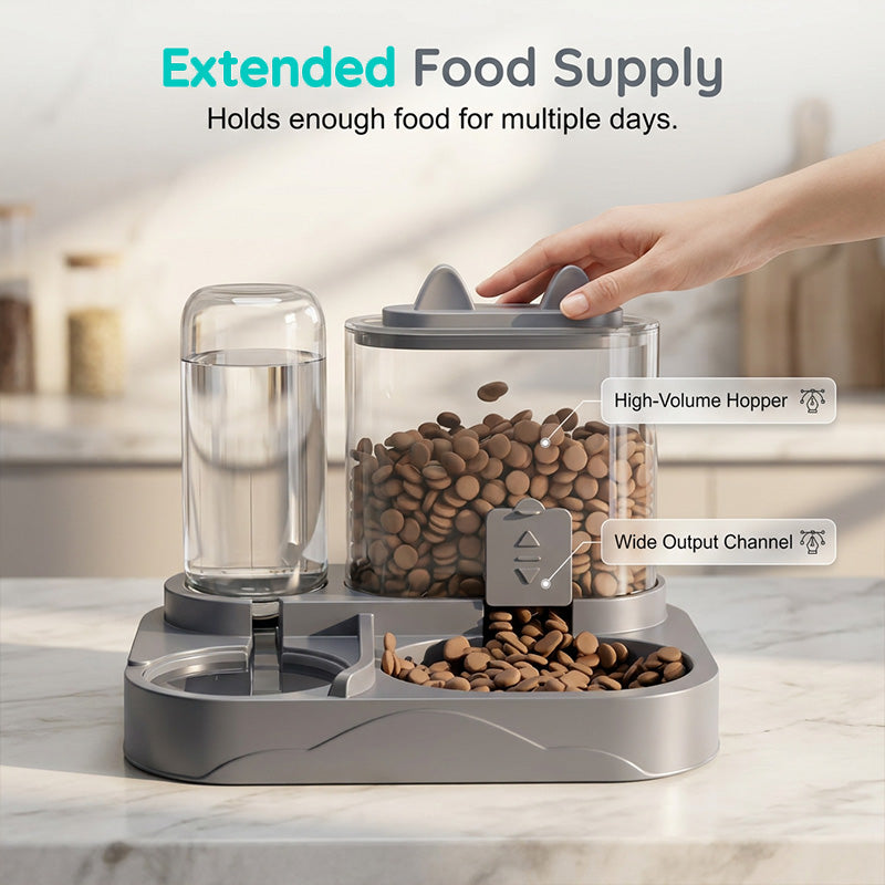 2-in-1 Pet Feeder and Water Dispenser