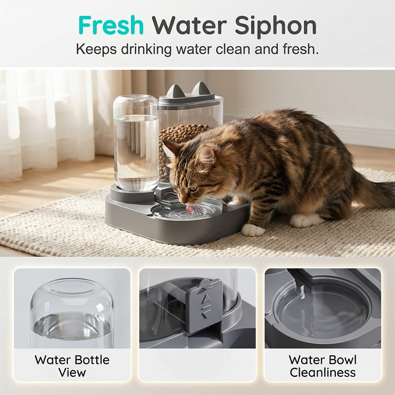 2-in-1 Pet Feeder and Water Dispenser