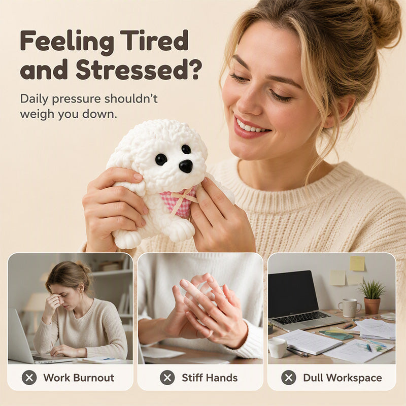 🐶 LIMITED-TIME 50% OFF 🤗 Squishy Teddy Dog Stress Toy — Soft, Squeezable & Super Cute