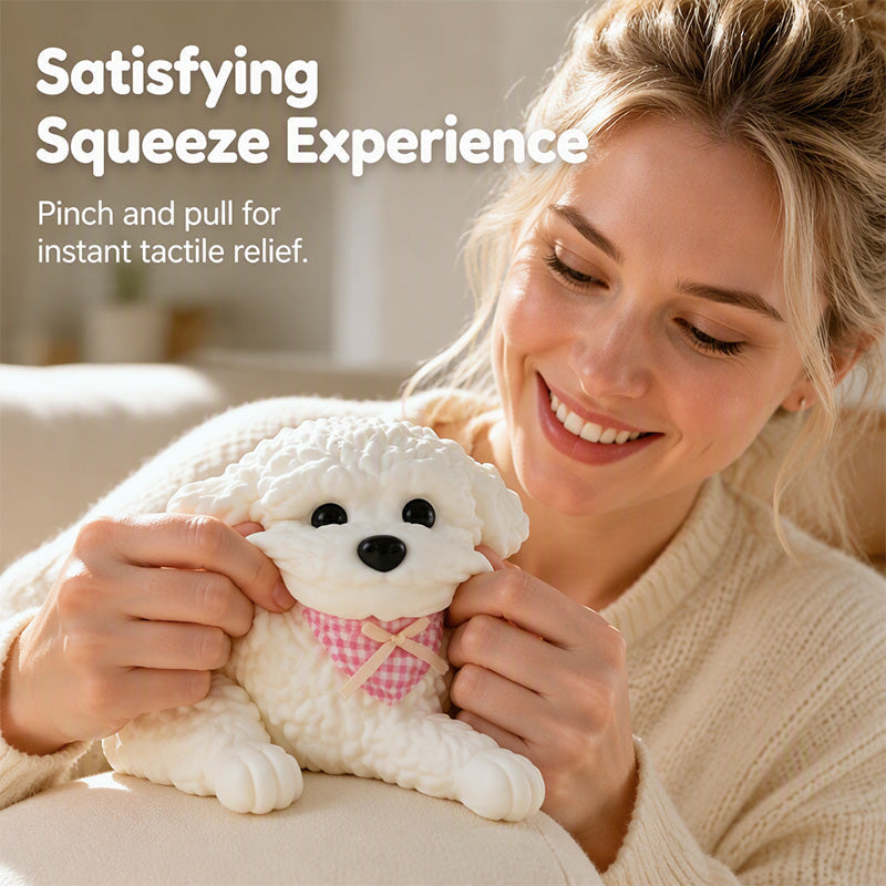 🐶 LIMITED-TIME 50% OFF 🤗 Squishy Teddy Dog Stress Toy — Soft, Squeezable & Super Cute