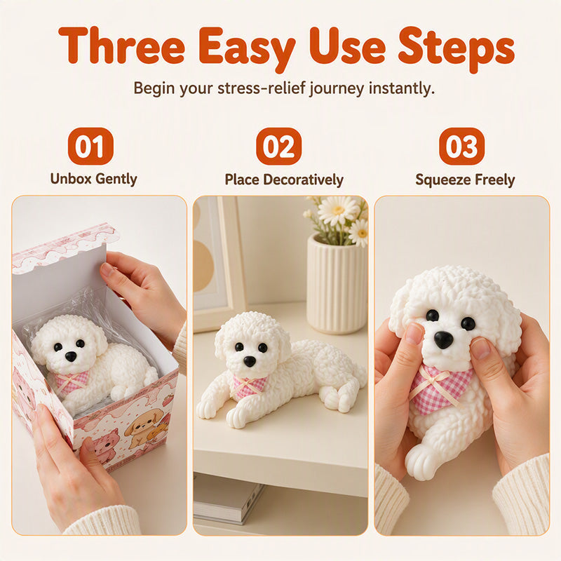 🐶 LIMITED-TIME 50% OFF 🤗 Squishy Teddy Dog Stress Toy — Soft, Squeezable & Super Cute