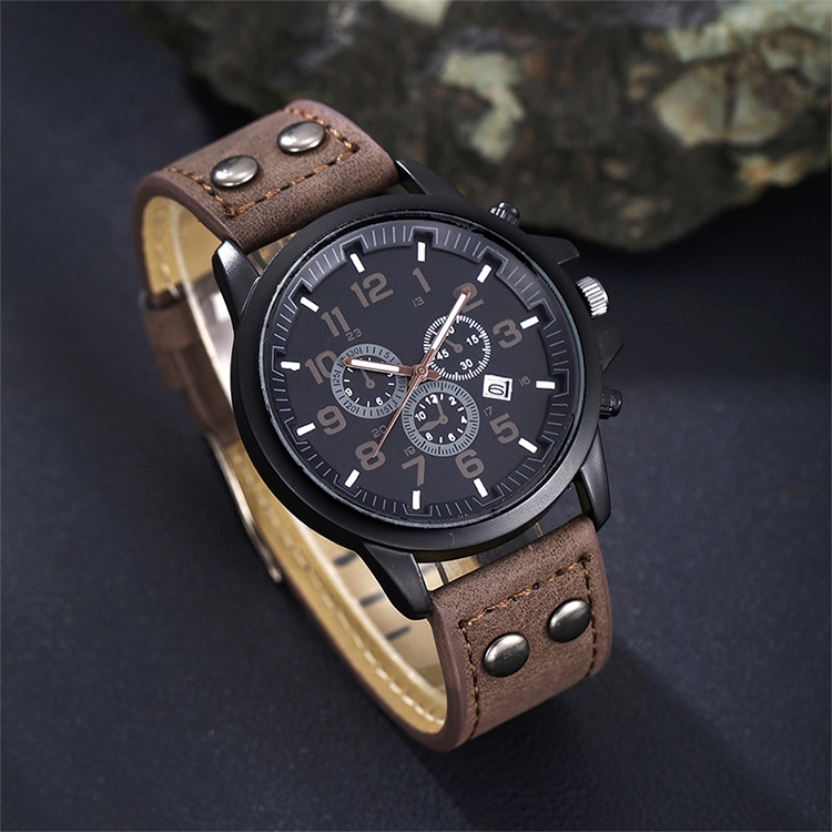 ⏳Limited-time 50% off⏰Men's 5-Piece Gift Set with Watch Wallet Belt Sunglasses Keychain⌚🕶️