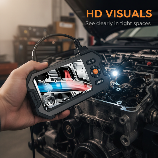 🔍📸HD Endoscope Camera – 1080P, 4.3" Screen, IP67 Waterproof – For Pipes, Engines & Inspections 🛠️