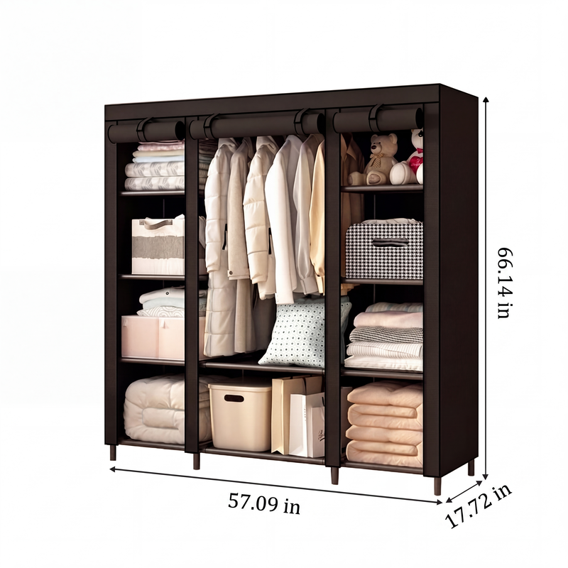 🧥🔩Tool-Free Portable Fabric Closet | Extra Closet Space, No Drilling