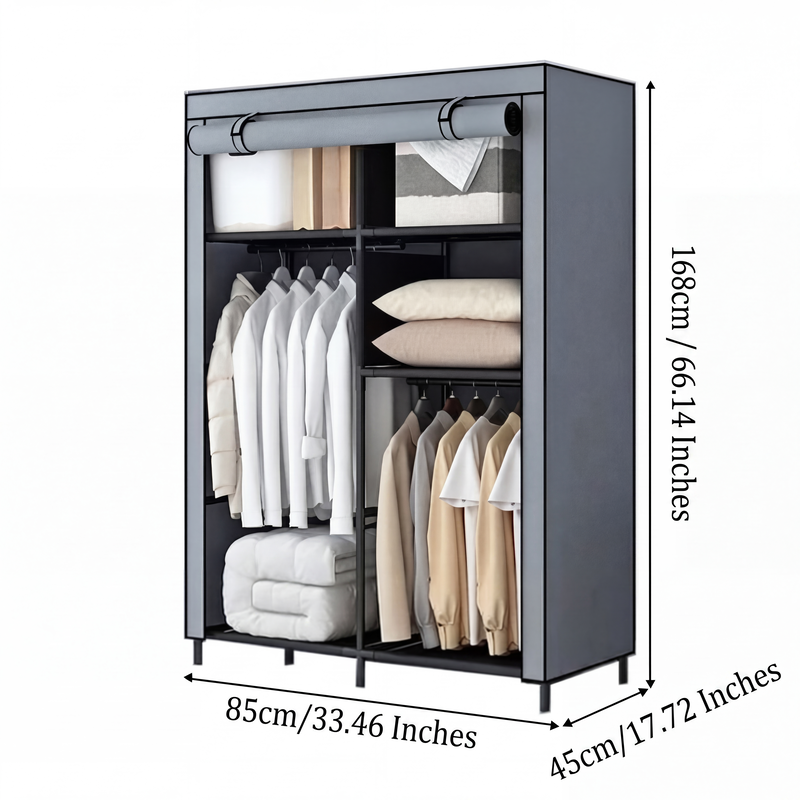 🧥🔩Tool-Free Portable Fabric Closet | Extra Closet Space, No Drilling