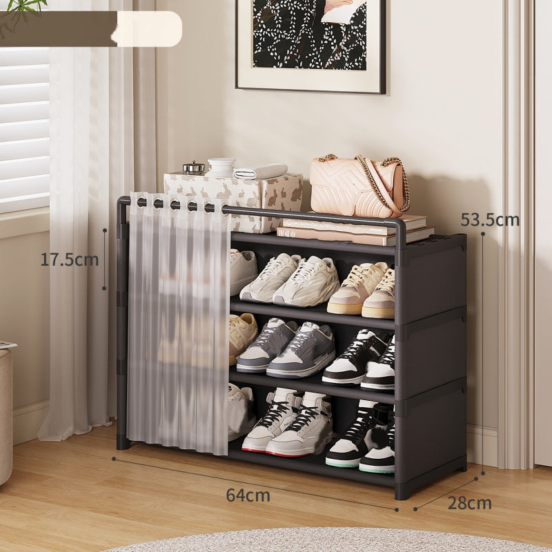 👟 🏠 Multi-Layer Shoe Rack – 360° Dustproof Protection, Removable Shelves & Dual Top Drawers – Compact Space-Saving Design ✨