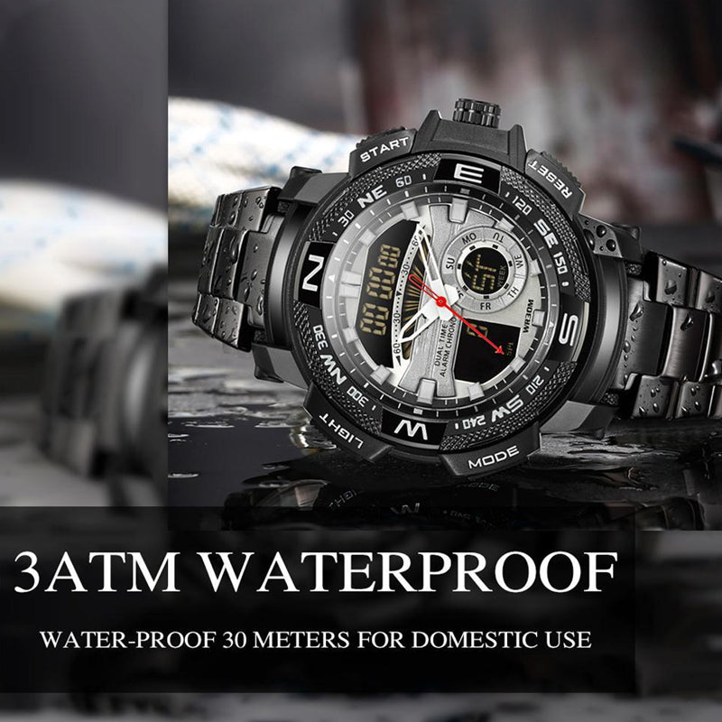 ⏳Time-Limited Special⏰Men's Dual‑Display Sports Watch – Analog‑Digital, 3ATM Waterproof, Multi‑Function ✨