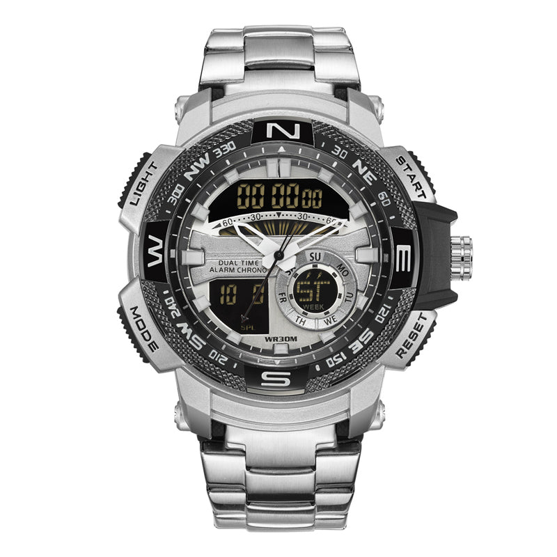 ⏳Time-Limited Special⏰Men's Dual‑Display Sports Watch – Analog‑Digital, 3ATM Waterproof, Multi‑Function ✨